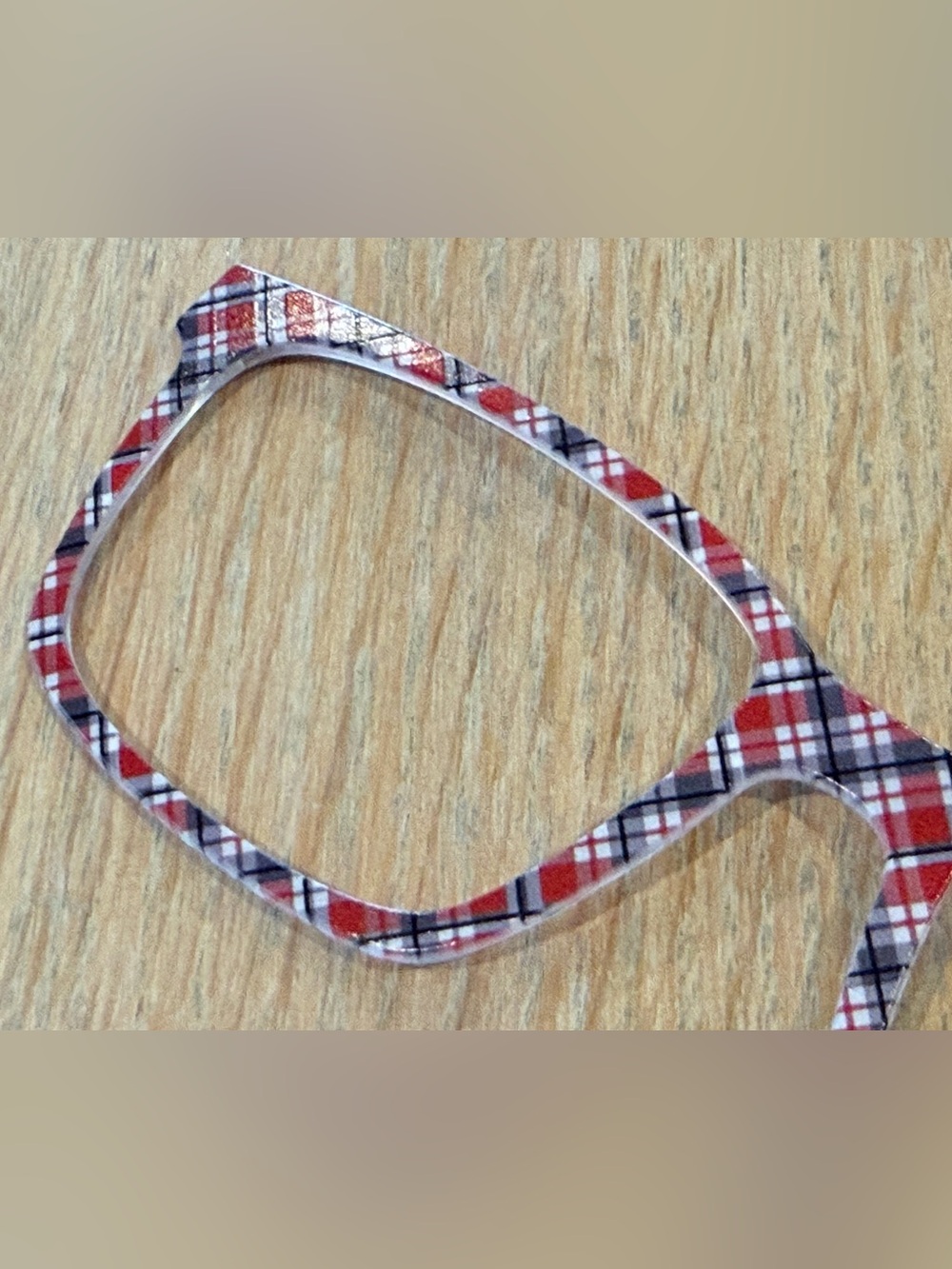 Kirby Style Topper for PAIR Eyewear Glasses Plaid Red Gray Ohio State Buckeyes - Picture 2 of 4